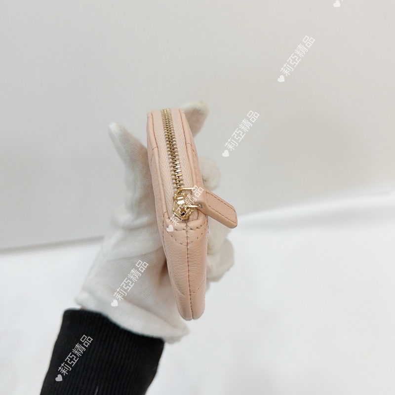 莉亞精品♡ Chanel 櫻花粉零錢包 二手美品-4
