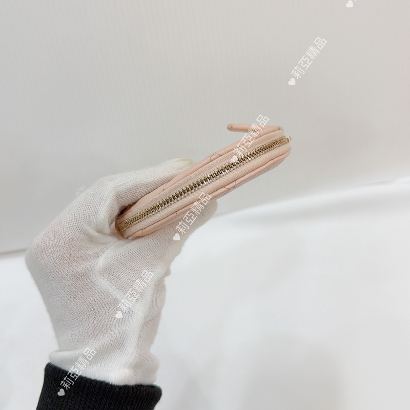 莉亞精品♡ Chanel 櫻花粉零錢包 二手美品-6