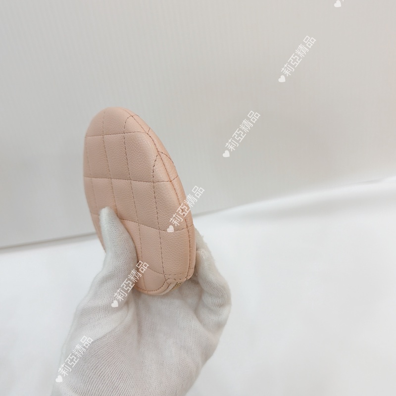 莉亞精品♡ Chanel 櫻花粉零錢包 二手美品-8