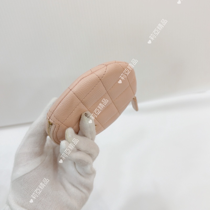 莉亞精品♡ Chanel 櫻花粉零錢包 二手美品-9