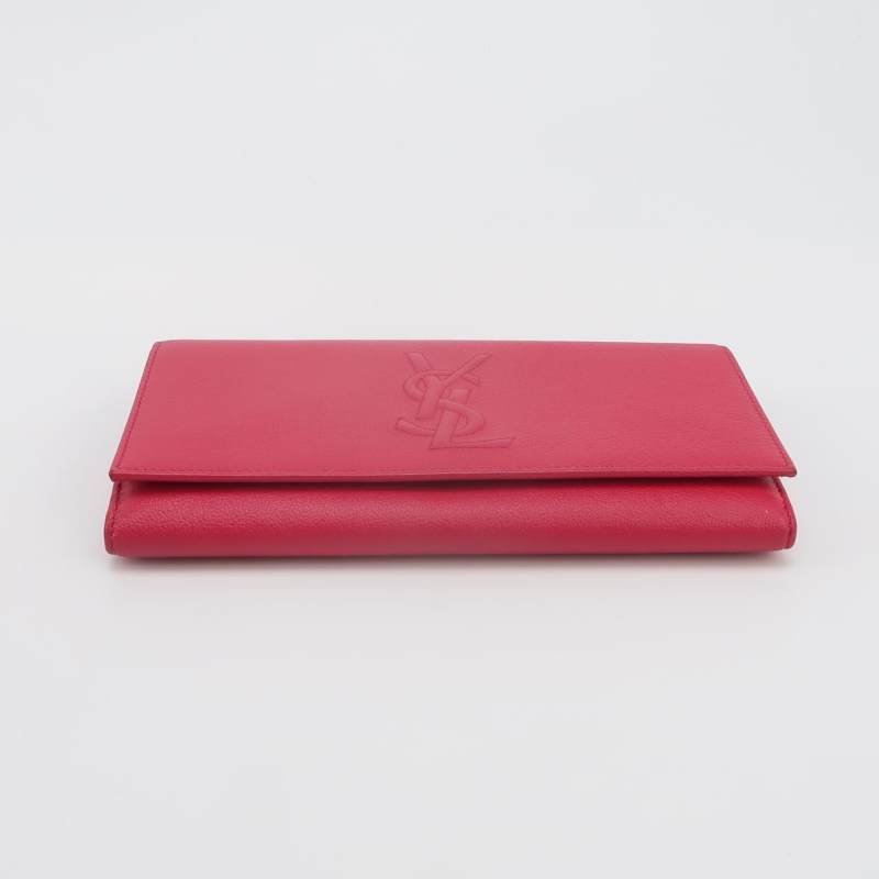 Saint Laurent 牛皮純色YSL標誌錢包-4