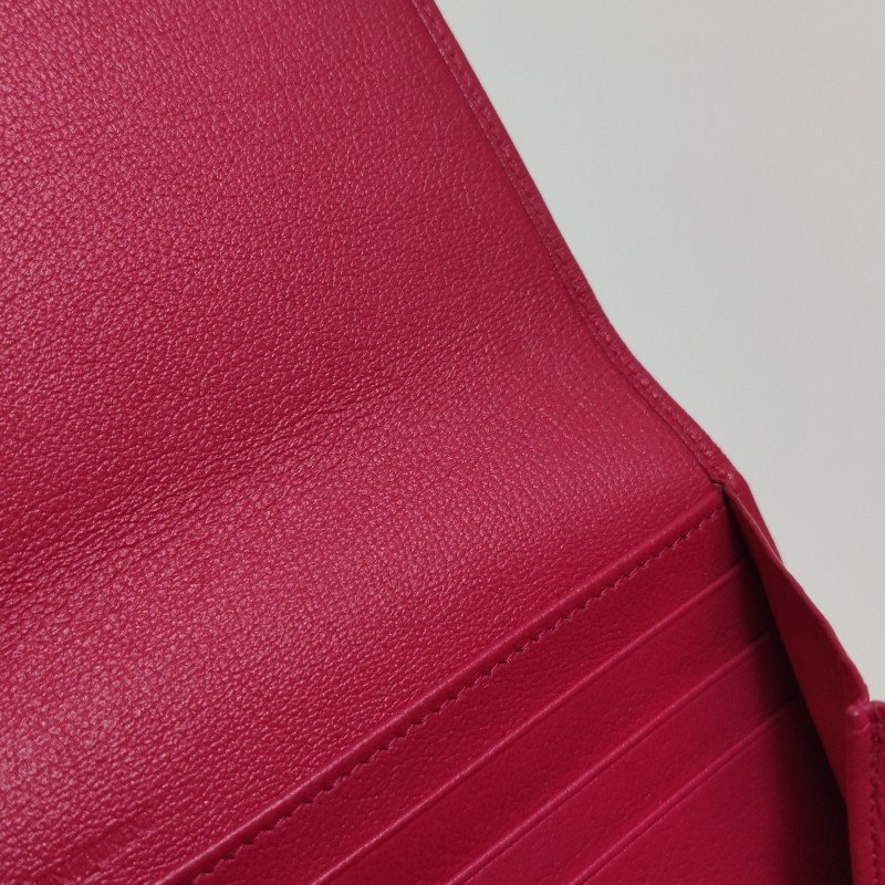 Saint Laurent 牛皮純色YSL標誌錢包-8