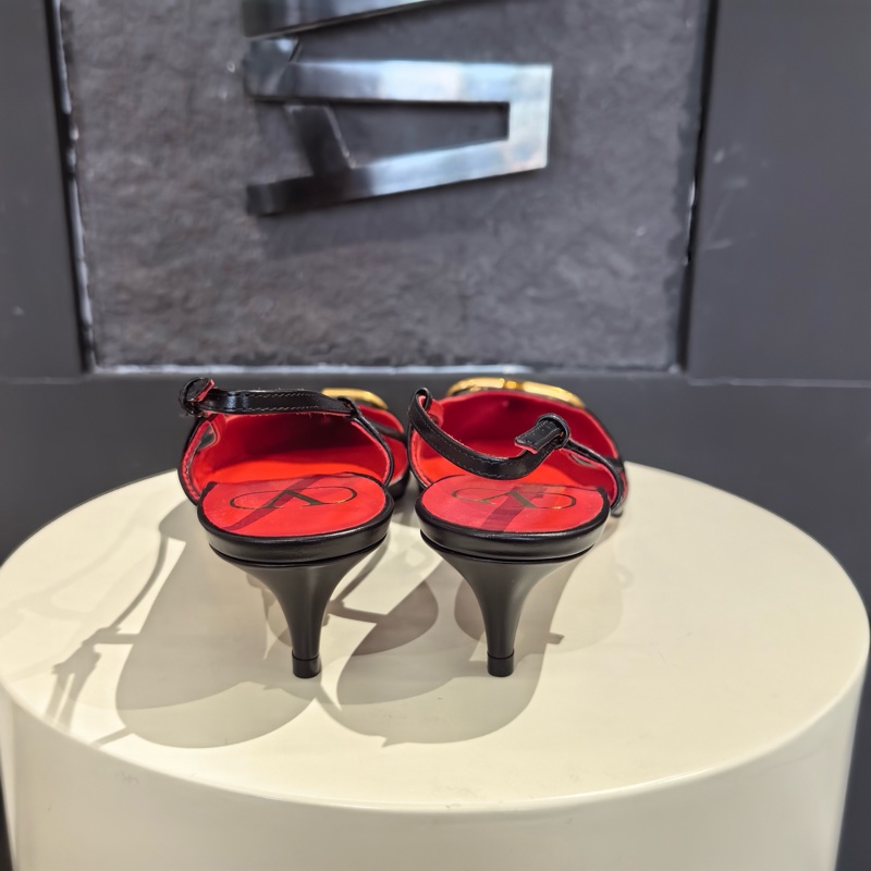 全新全套Valentino華倫天奴  牛皮高跟鞋 4cm 女款 黑色  38.5碼-2