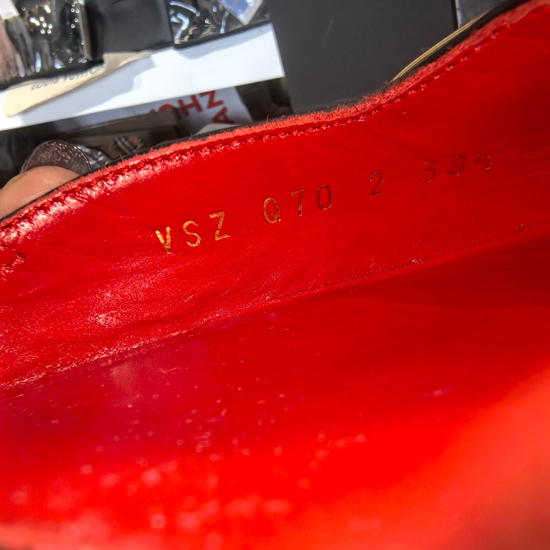 全新全套Valentino華倫天奴  牛皮高跟鞋 4cm 女款 黑色  38.5碼-4