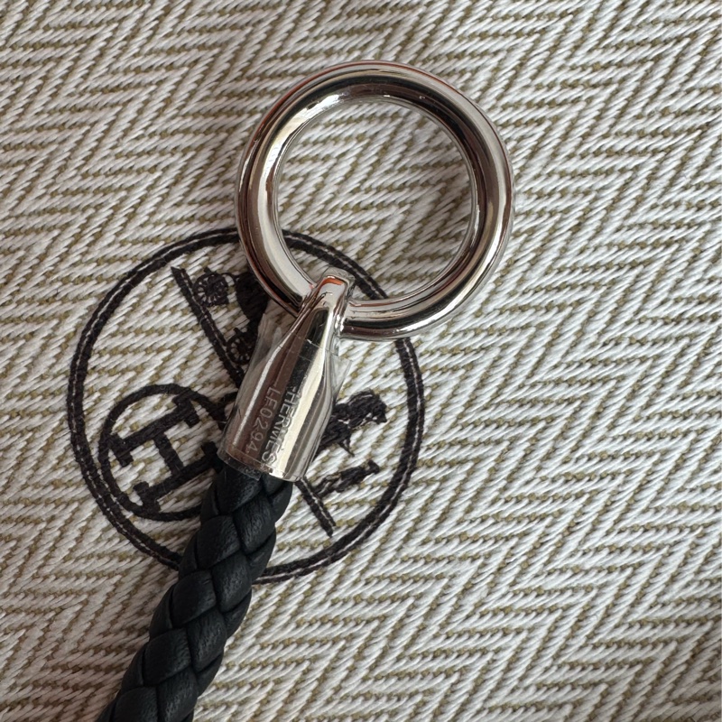 Hermes 黑編織銀釦手環 百搭❤️‍🔥❤️‍🔥-4