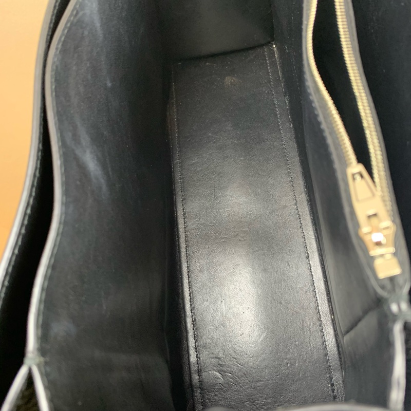 巴黎世家/Balenciaga Crush黑色銀扣沙漏包 紙感牛皮油蠟皮 中號 32x10x20cm-7