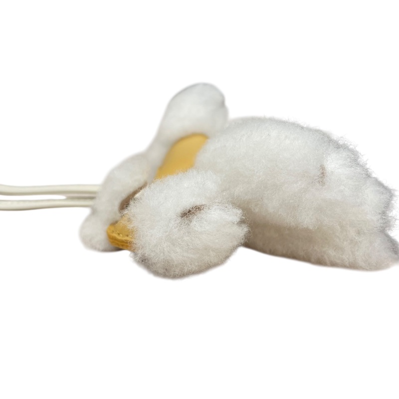 HERMES 愛馬仕 BUDY 毛絨狗狗吊飾 皮革 芝麻色-5