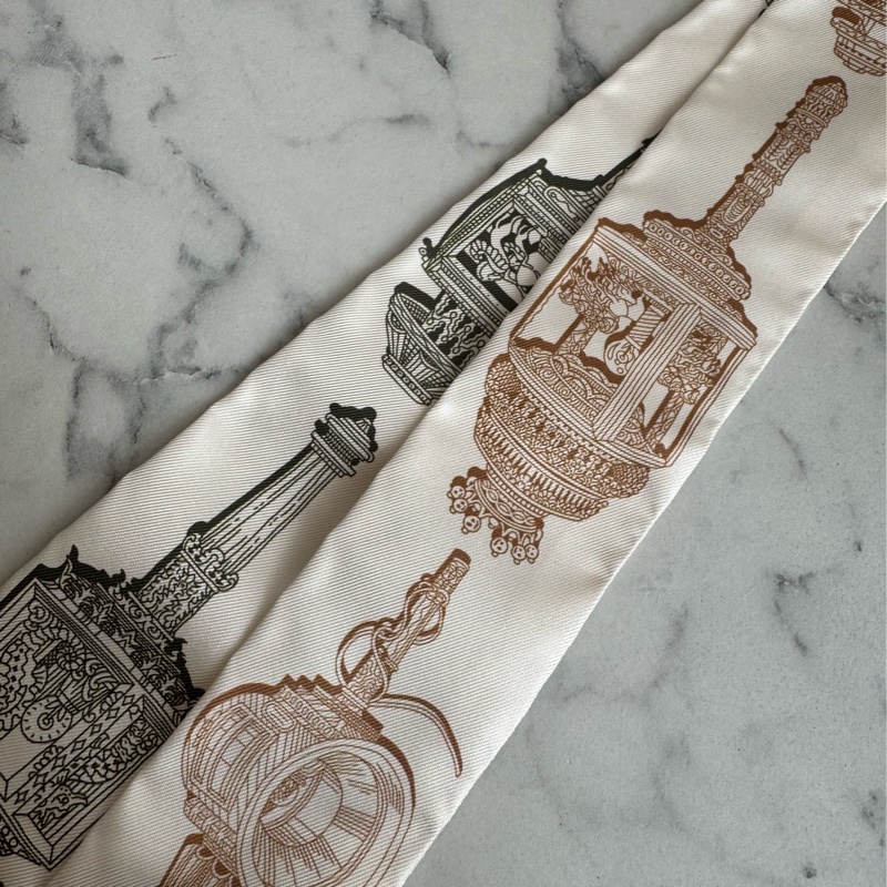 Hermes米色雙色藝術品Twilly-2