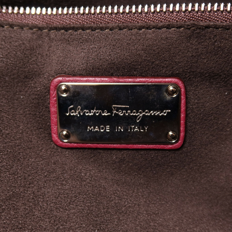 Salvatore Ferragamo 牛皮皮革Shoulder Bag銀扣肩背袋-5