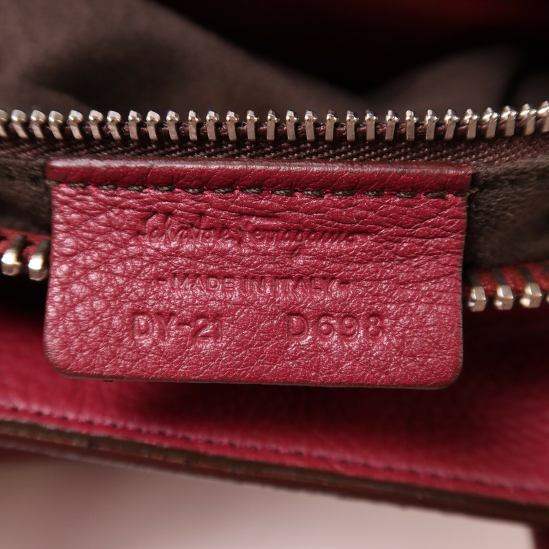 Salvatore Ferragamo 牛皮皮革Shoulder Bag銀扣肩背袋-6