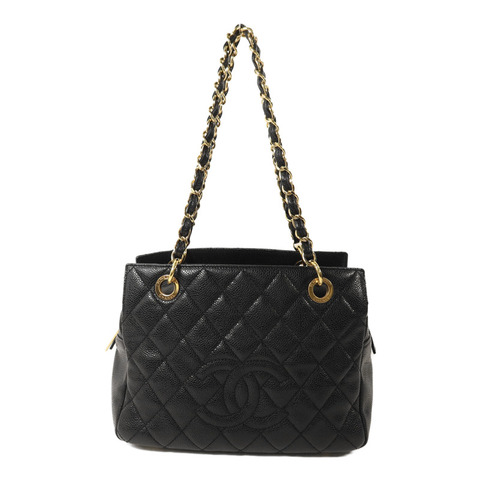 CHANEL 牛皮皮革Petit Tote Bag金扣鏈帶肩背袋