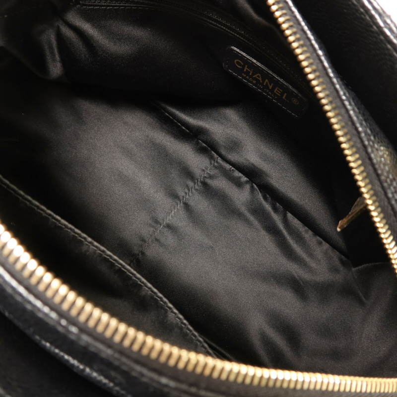 CHANEL 牛皮皮革Petit Tote Bag金扣鏈帶肩背袋-4