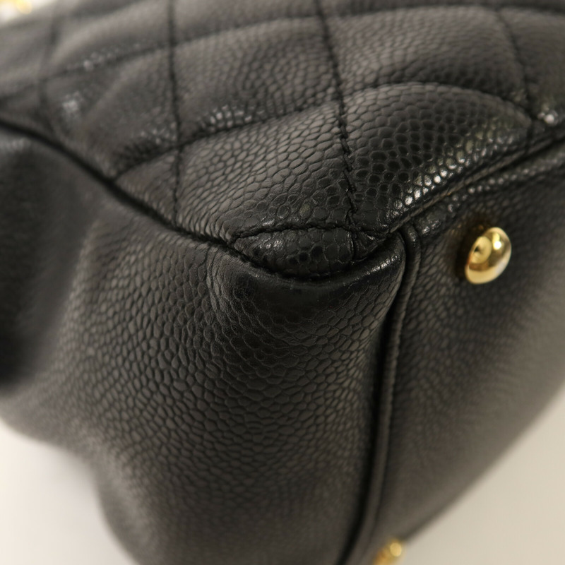 CHANEL 牛皮皮革Petit Tote Bag金扣鏈帶肩背袋-12