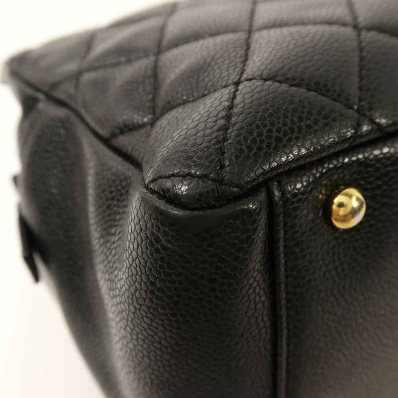 CHANEL 牛皮皮革Petit Tote Bag金扣鏈帶肩背袋-14