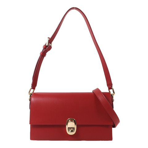 Furla 牛皮皮革Eclisse Crossbady金扣手挽肩背兩用袋