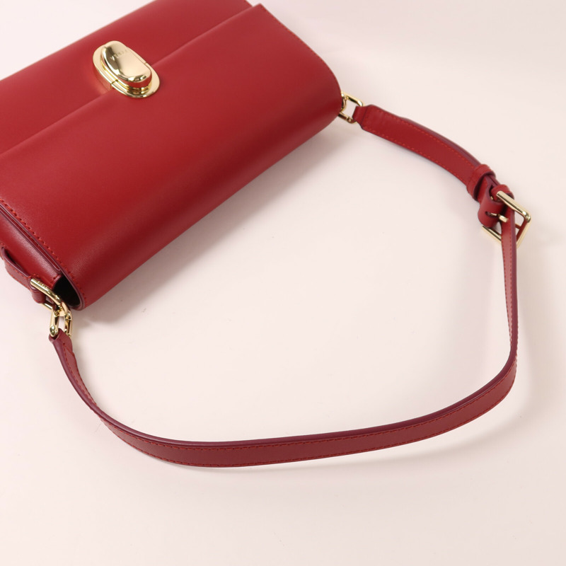 Furla 牛皮皮革Eclisse Crossbady金扣手挽肩背兩用袋-7