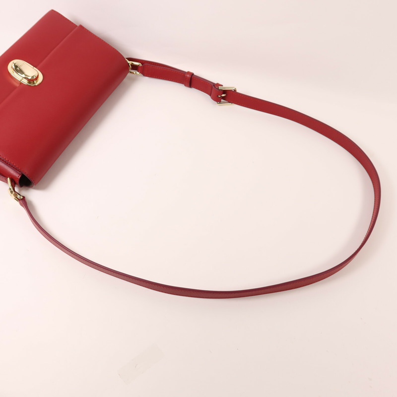 Furla 牛皮皮革Eclisse Crossbady金扣手挽肩背兩用袋-8