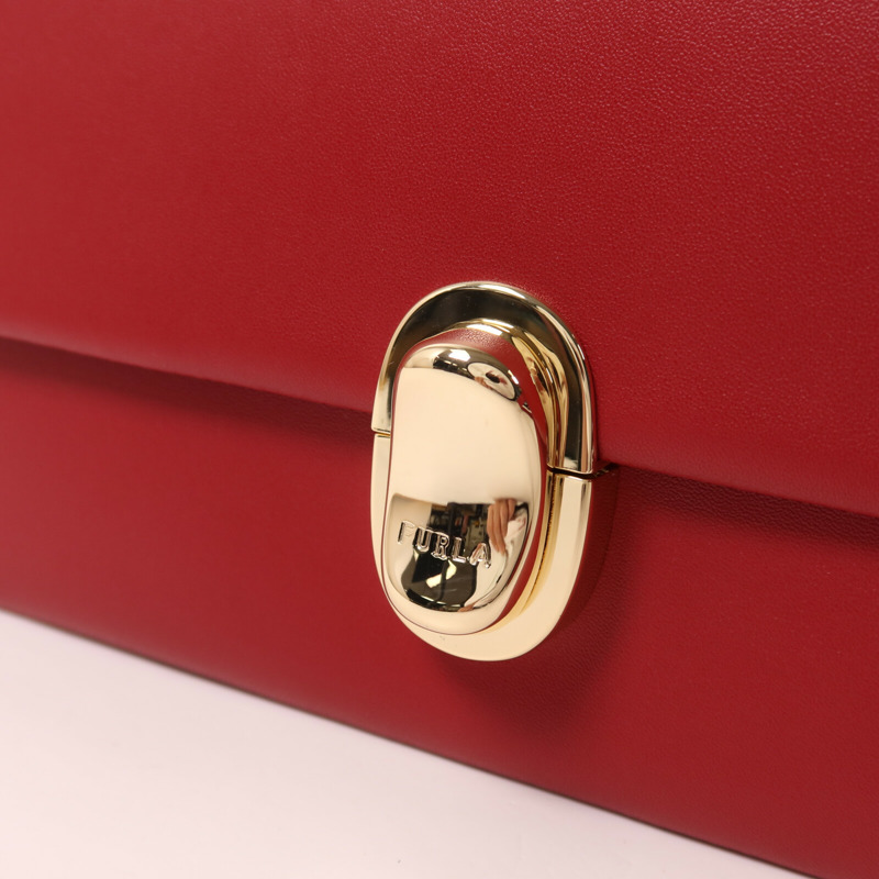 Furla 牛皮皮革Eclisse Crossbady金扣手挽肩背兩用袋-10