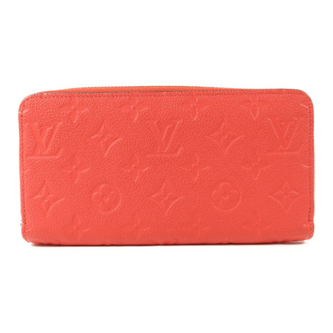 LOUIS VUITTON Monogram Empreinte Long Round Wallet銀扣長錢包