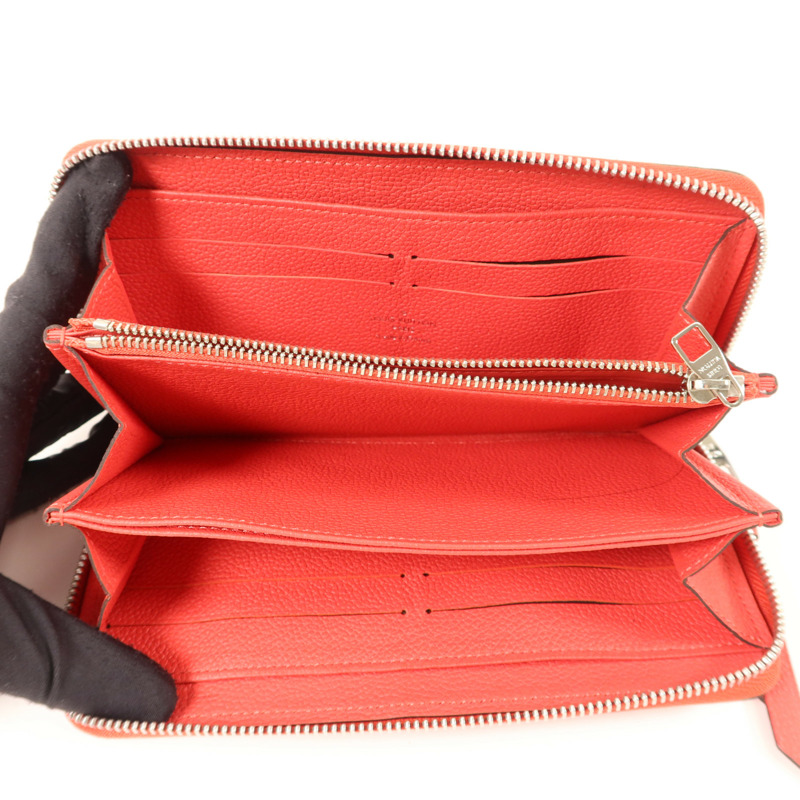 LOUIS VUITTON Monogram Empreinte Long Round Wallet銀扣長錢包-4