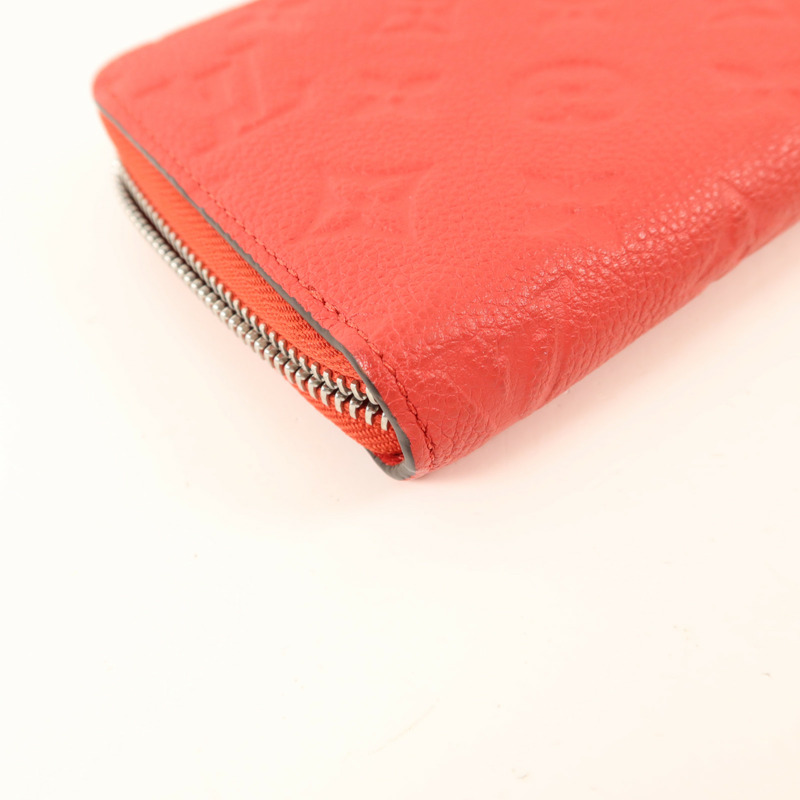 LOUIS VUITTON Monogram Empreinte Long Round Wallet銀扣長錢包-10