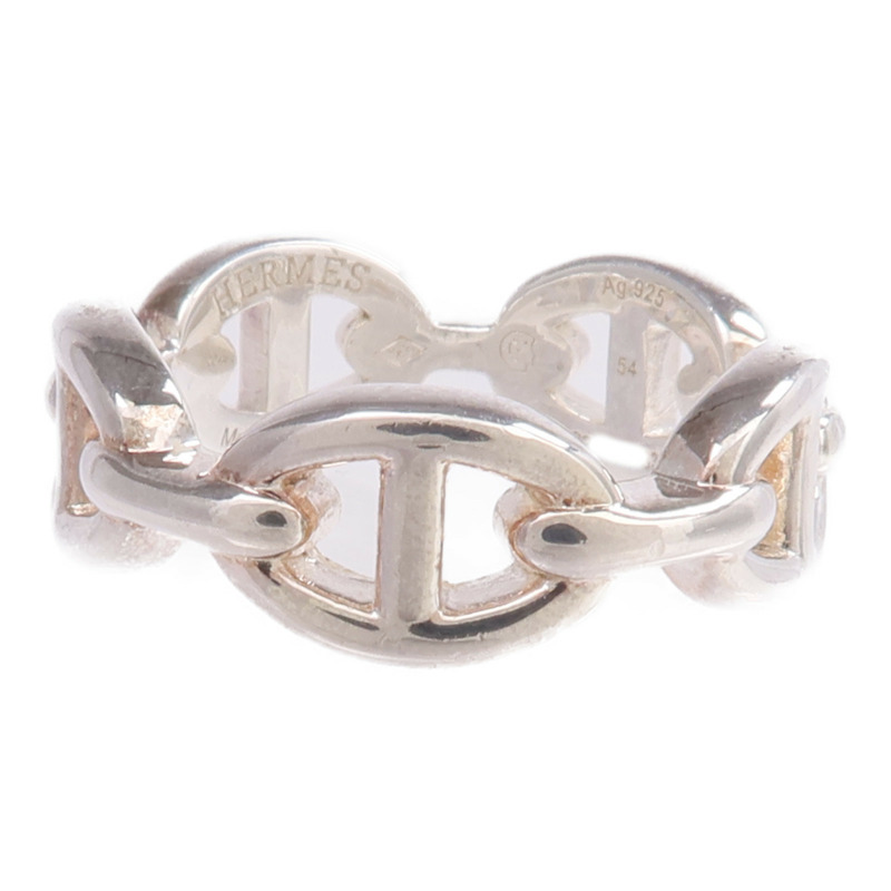 HERMES 925純銀Chaine d'ancre Ring戒指Hermes#54/US#6.5-1