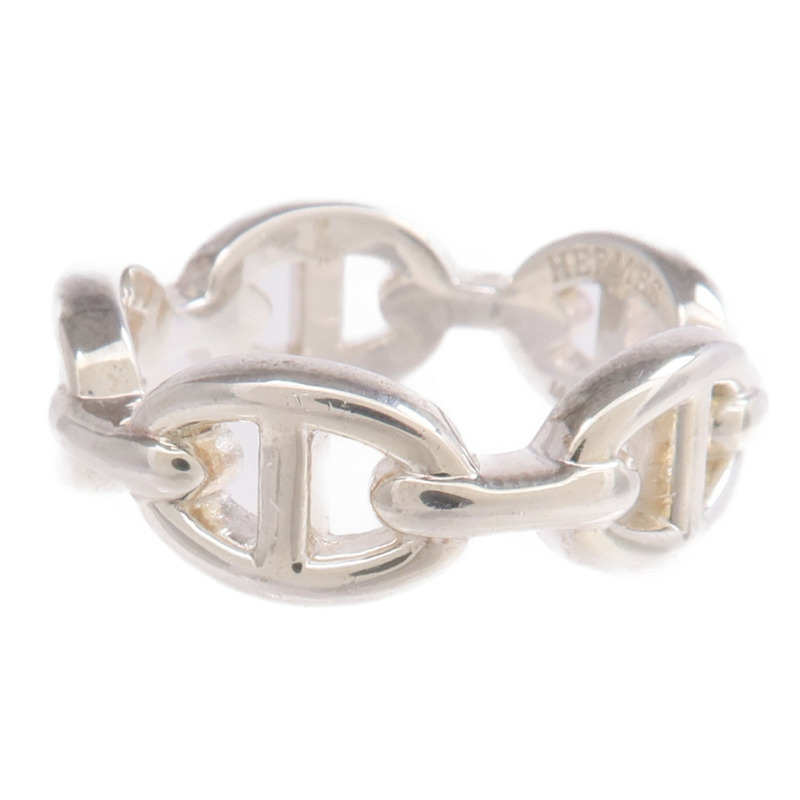 HERMES 925純銀Chaine d'ancre Ring戒指Hermes#54/US#6.5-2