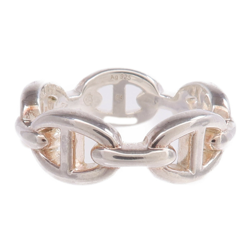 HERMES 925純銀Chaine d'ancre Ring戒指Hermes#54/US#6.5-3