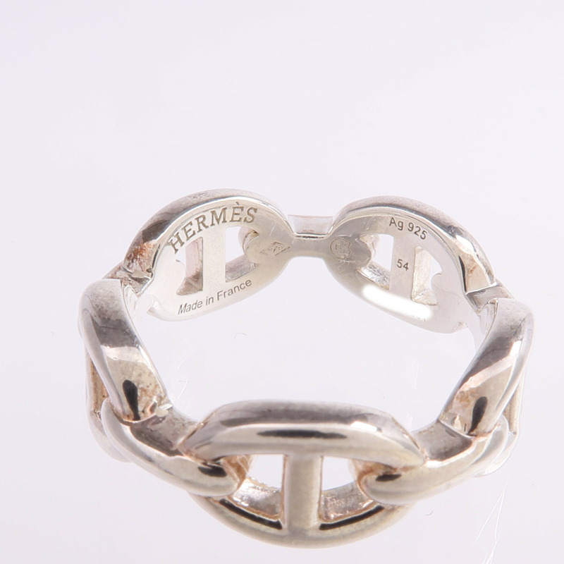 HERMES 925純銀Chaine d'ancre Ring戒指Hermes#54/US#6.5-4