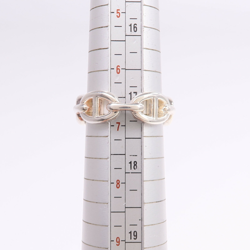 HERMES 925純銀Chaine d'ancre Ring戒指Hermes#54/US#6.5-5