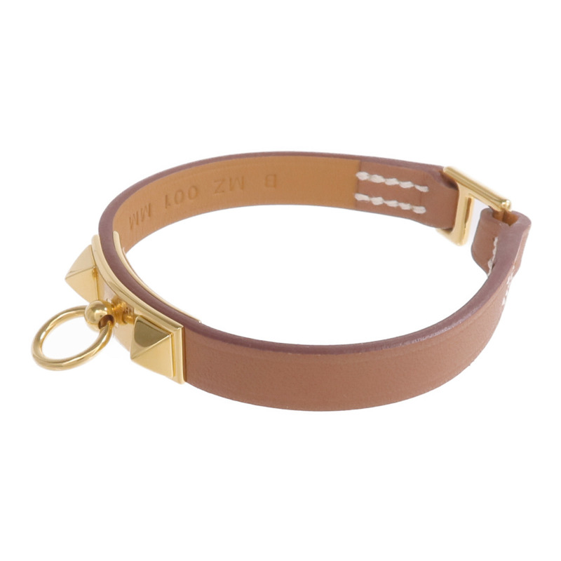 HERMES Swift皮革Mini Rivale Bracelet金扣手帶Gold-1