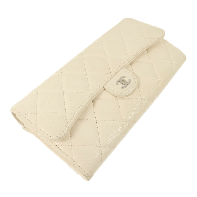 CHANEL 牛皮皮革Classic Long Wallet銀扣長錢包-2