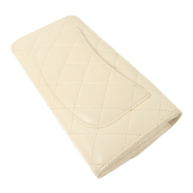 CHANEL 牛皮皮革Classic Long Wallet銀扣長錢包-3