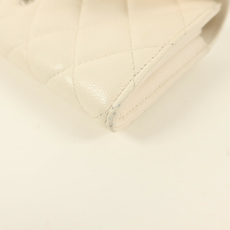 CHANEL 牛皮皮革Classic Long Wallet銀扣長錢包-10