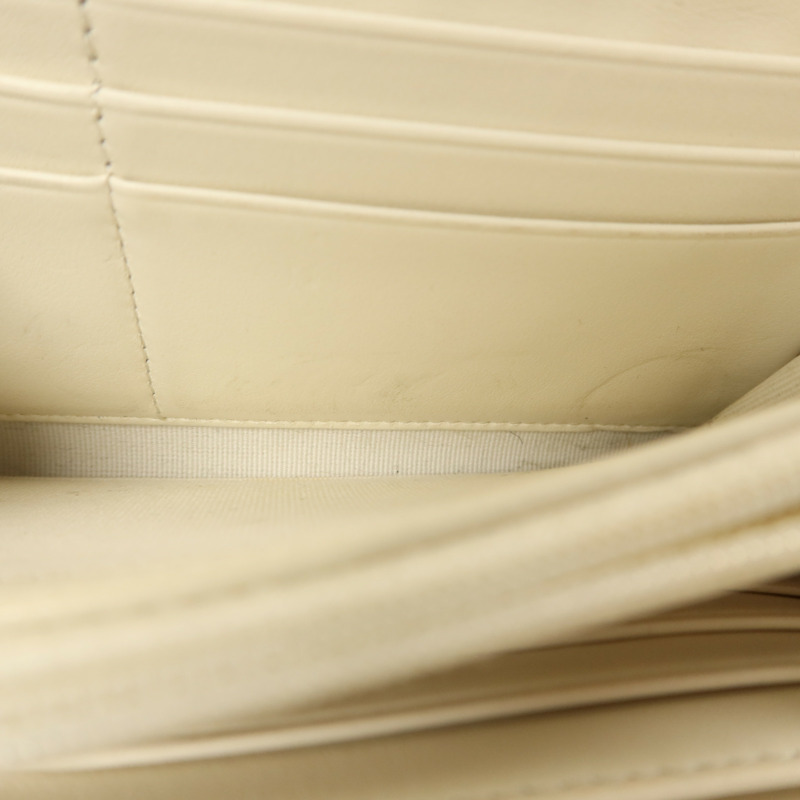 CHANEL 牛皮皮革Classic Long Wallet銀扣長錢包-18