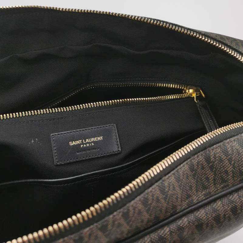 Saint Laurent牛皮老花滿印字母Logo手提包-7