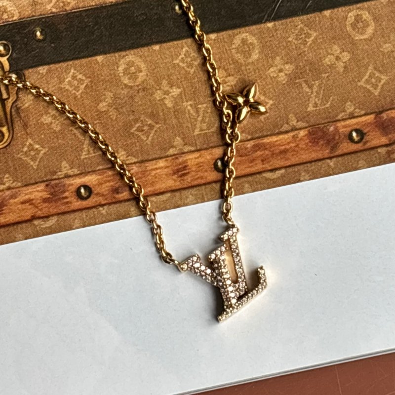 ::LOUIS VUITTON:: LV M00596 ICONIC 系列水晶萊茵石墜飾項鍊-0