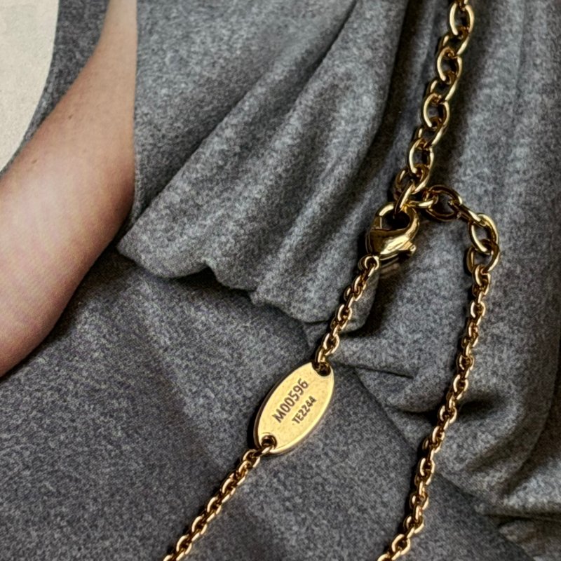 ::LOUIS VUITTON:: LV M00596 ICONIC 系列水晶萊茵石墜飾項鍊-3