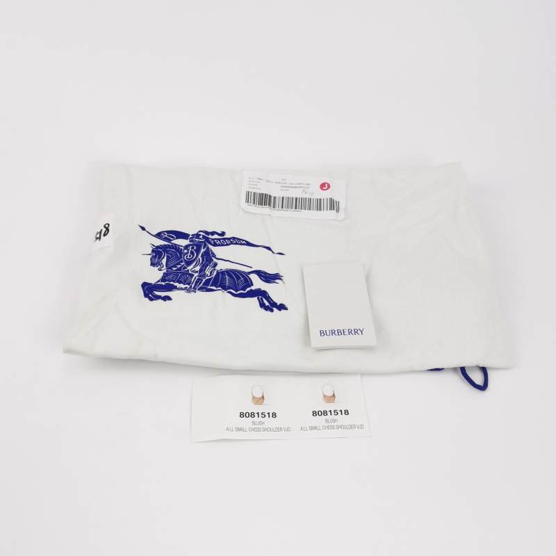 Burberry Chess牛皮拼色馬頭金屬裝飾單肩包9.8新-8