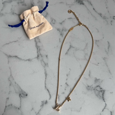 LV M06596 lv logo鑽金項鏈