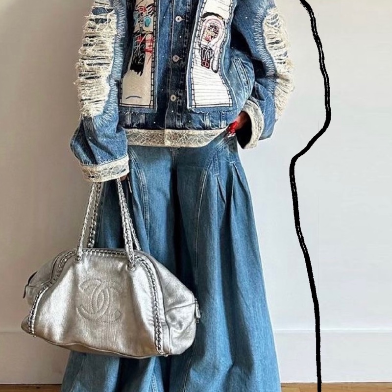 CHANEL 波士頓/保齡球包 旅行包機場包✈️香檳金牛皮手提肩背包-2