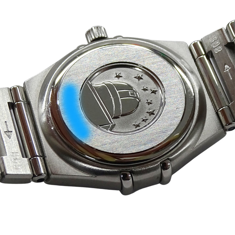 歐米茄星座系列迷你 1567.86 女士腕錶，品牌名稱，鑽石，藍色錶殼，石英機芯，不銹鋼 (SS)，銀色，拋光。-9