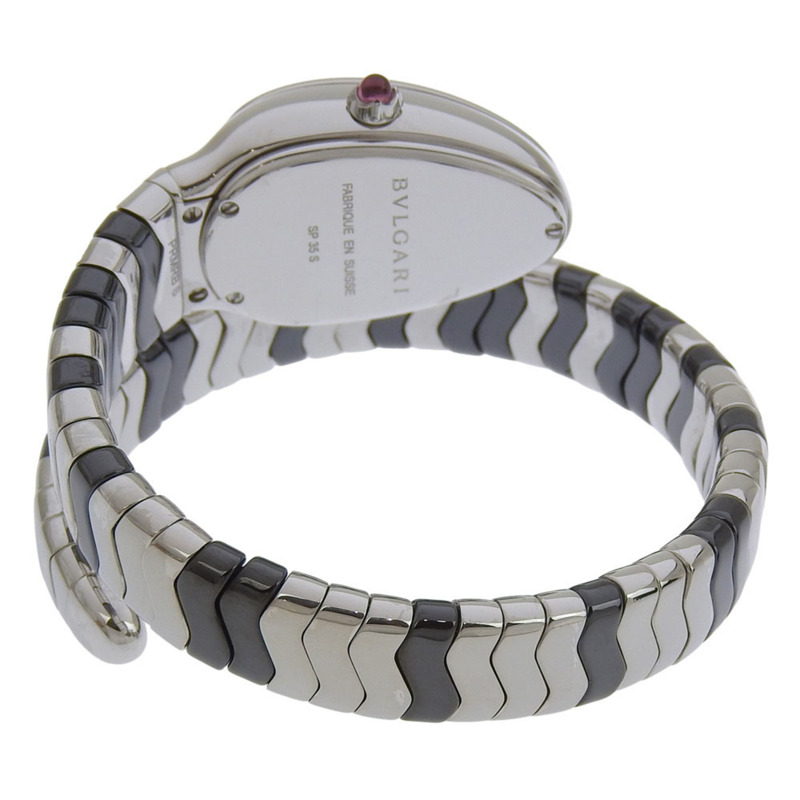 近全新寶格麗 (BVLGARI) Serpenti Tubogas 蛇形單螺旋腕錶 SP35S SP35BBSDBCSD1 鑽石-2
