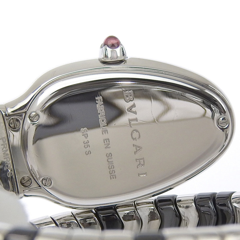 近全新寶格麗 (BVLGARI) Serpenti Tubogas 蛇形單螺旋腕錶 SP35S SP35BBSDBCSD1 鑽石-3