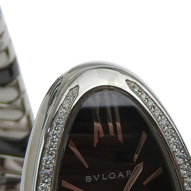 近全新寶格麗 (BVLGARI) Serpenti Tubogas 蛇形單螺旋腕錶 SP35S SP35BBSDBCSD1 鑽石-4