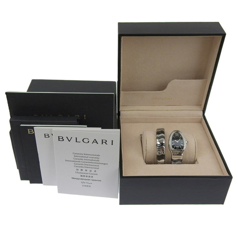 近全新寶格麗 (BVLGARI) Serpenti Tubogas 蛇形單螺旋腕錶 SP35S SP35BBSDBCSD1 鑽石-7