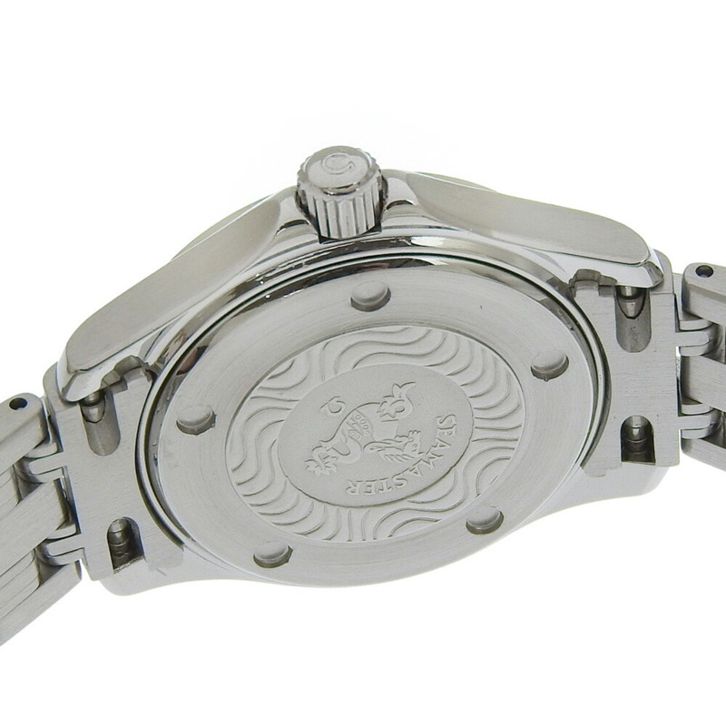 近全新歐米茄海馬系列120公尺日期顯示女士腕錶 2571 81 00 藍色錶盤 不鏽鋼石英錶 26毫米-3