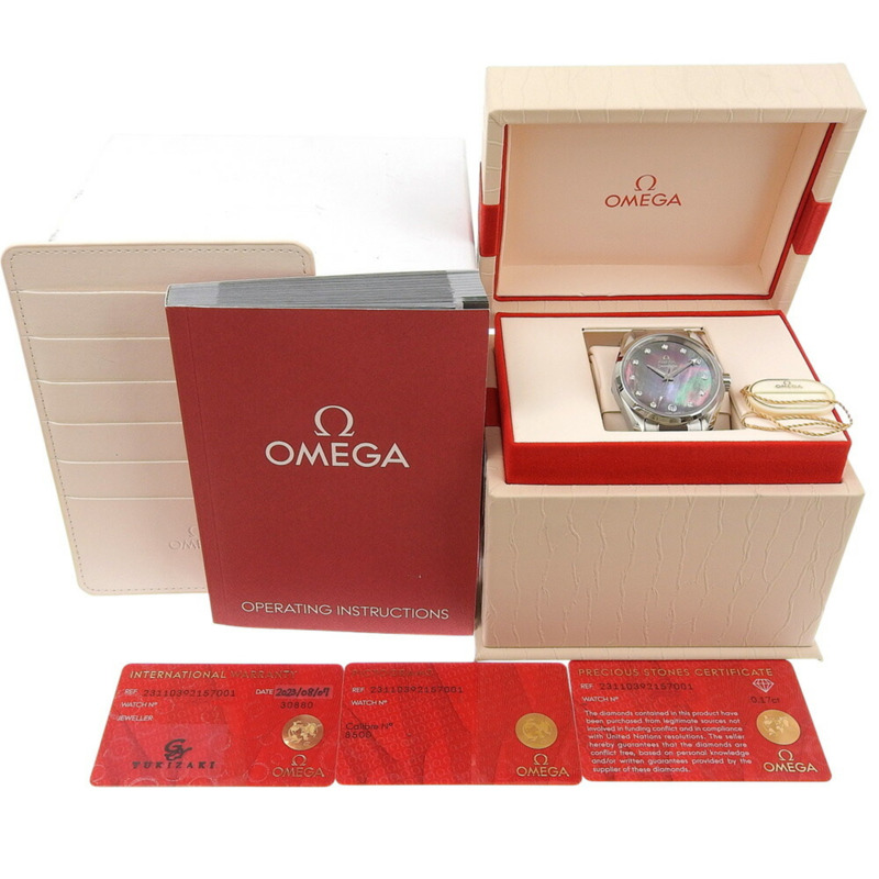 近新歐米茄海馬系列Aqua Terra 231 10 39 21 57 001 11P 鑲鑽日期顯示珍珠母貝錶盤-5