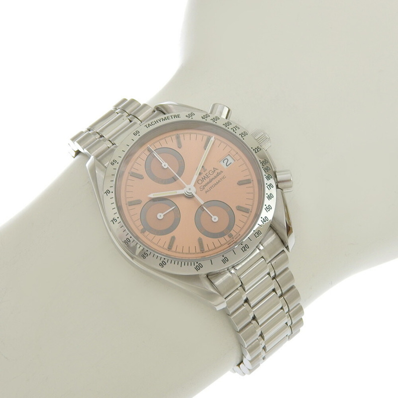 近新歐米茄超霸系列40週年紀念版3511 60橘色錶盤不鏽鋼自動機械男士腕錶，39毫米錶徑-5