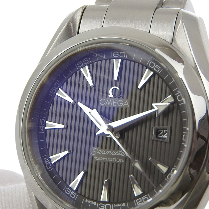 近全新歐米茄海馬系列Aqua Terra日期顯示腕錶，150公尺防水，型號231 10 61 06 001，灰色錶盤，不鏽鋼錶殼，石英機芯，30毫米錶徑-6